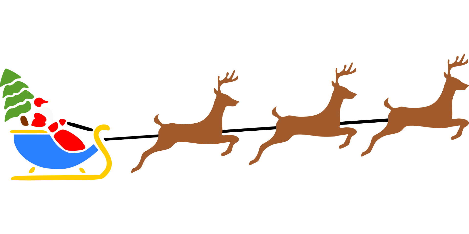Santa and reindeer
